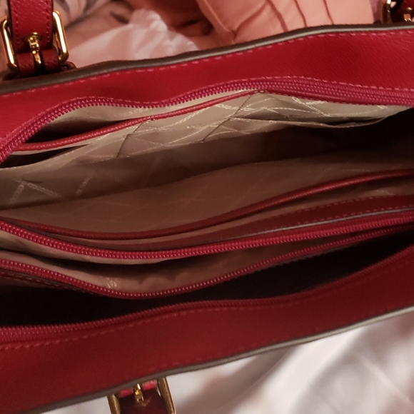 COPY - MICHAEL KORS  RED AND BROWN PURSE - Picture 4 of 8
